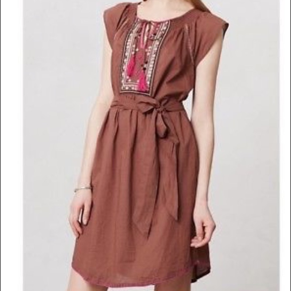 SALE Anthropologie MAEVE  Embroidered Midi dress